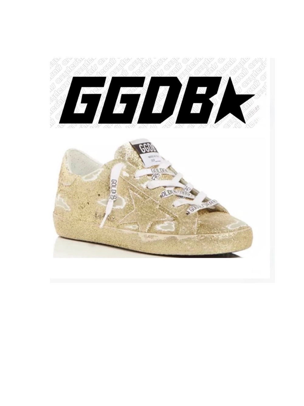 Golden Goose
Women's Super-Star Glitter Low Top Sneakers 
Color: Sprayed 37 NEW